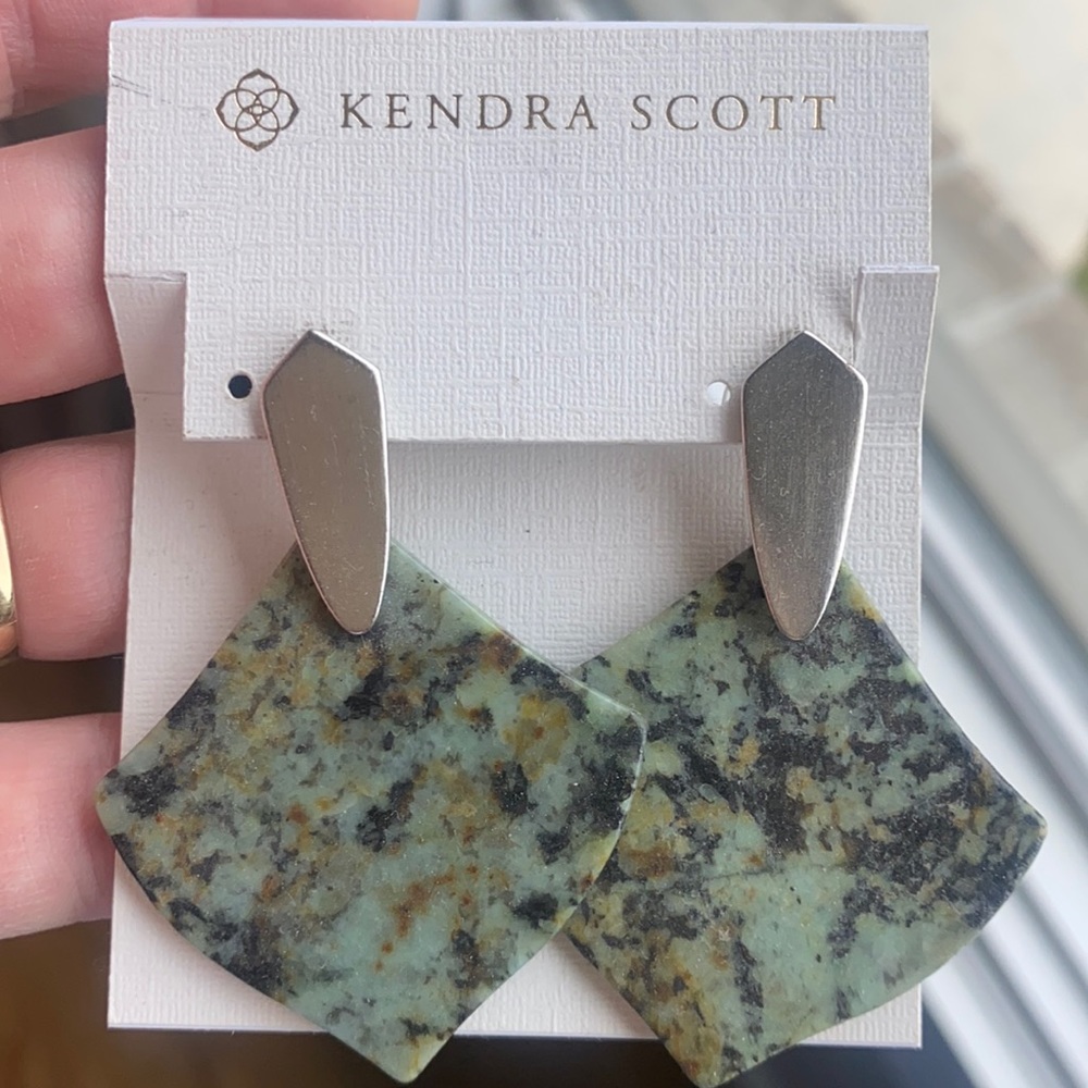 Kendra Scott Turquoise earrings, silver accent